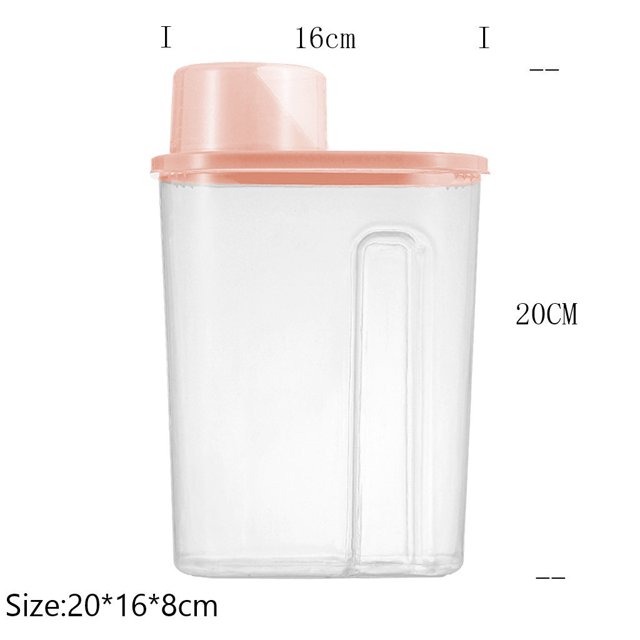 Bigersell Cereal Containers Storage Rice Storage Bin Cereal Containers Storage Dispenser Rice Bucket with Measuring Cup Plastic Dry Food Storage Containers Kitchen Organization Pink S