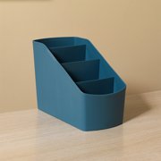 ZZkhGO Small Multifunctional Organizer Desk Caddy, Plastic Office Accessory Tray with Compartments, School Art Supply Pen Pencil Brush Holder for Bathroom Countertop Storage