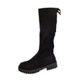 thumbnail image 2 of Styesk Bottes pour Femmes Mode Bottes Mi-Mollet pour Femmes Décontractées Bout Rond Bottes Confort Chaussures Décontractées Bottes de Travail pour Femmes, 2 of 9