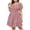 1-pink summer dresses for women, variant on UPPADA Women's Plus Size Summer Dresses Puff Sleeve Square Neck Midi Dresses Casual formal Party Dress Comfy T Shirt Dress,Bridal Shower Dresses for Guest Black,XXXXL