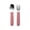 Hot Pink#3, variant on 2 Pcs Children Safe Fork And Spoons Baby Utensils Kids Cutlery Spoon Fork With Silica Gel Grip Covered Food Grade