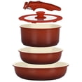 thumbnail image 1 of GIPP 5pcs Pots and Pans Set Non Stick,Cookware Sets with Removable Handle, Oven & Dishwasher Safe,Induction Cookware,Kitchen Cooking Set,Red Black Gradient, 1 of 9
