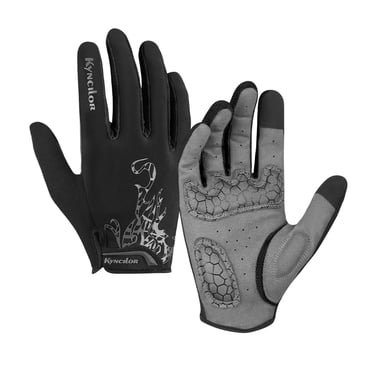 Generic Unisex Touchscreen Cycling Gloves - Breathable, Sweat-Absorbing, Padded for Comfort & Safety, Available in Multiple Colors & Sizes (XL, Black)