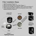 thumbnail image 3 of Aluminum Alloy Smoke Purifier Ashtray Filter for Replace，2 Pack, 3 of 4