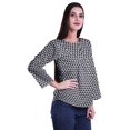 thumbnail image 3 of Moomaya Haut à Manches Longues Imprimé avec Patte de Boutonnage, Col Rond, Tunique d'Été Décontractée pour Femme, 3 of 5