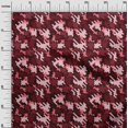 thumbnail image 3 of oneOone Georgette Viscose Maroon Fabric Abstract Sewing Craft Projects Fabric Prints By Yard 42 Inch Wide, 3 of 4