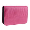 thumbnail image 2 of Leather Hair Barber Shear Hairdressing Holder Pouch Case Bag, Simple Classical Style Double Layered , 26 x 17cm Pink, 2 of 8