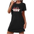 thumbnail image 1 of Levmjia Nuisettes en Coton pour Femmes à Manches Courtes, Vêtements de Nuit Doux d'Été, Confortables, Coupe Ample, Robe de Nuit Imprimée à Col Rond pour Grande Taille, Pyjamas Décontractés pour la Maison, 1 of 2