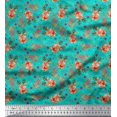 thumbnail image 1 of Soimoi Green Poly Georgette Fabric Christmas Theme Party Print Fabric by Yard 52 Inch Wide, 1 of 3