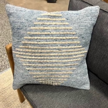 Ocean textured cushion  18''x18'' - Blue design with texture