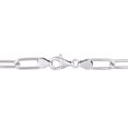 thumbnail image 3 of Miabella Sterling Silver Paperclip Necklace, 3 of 3