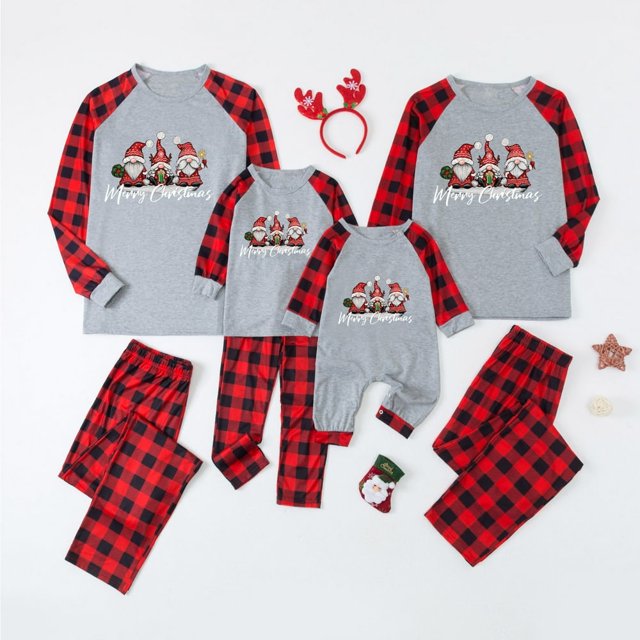 MASRIN Matching Pjs For Family Christmas Pajamas for Family Pjs Matching Set Family Christmas Pajamas Soft Xmas Pajamas Matching Sets Top Pants Christmas Hat Pjs