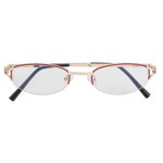 Multifocus Reading Glasses, Resin High Definition Metal Multifocus Reading Glasses Embossed Pattern Visual Abatement for Daily +200 Reddish Gold Frame