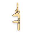 thumbnail image 3 of Diamond2Deal 14K Yellow Gold Small Slanted Block Letter F Initial Pendant for Women, 3 of 6