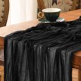 thumbnail image 3 of Boho Gauze Green Wedding Table Runner Fabric Kitchen Dining Holiday Table Decor For Home Party Indoor, 3 of 5