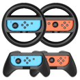 thumbnail image 1 of HEYSTOP Manette de Volant pour Nintendo Switch et Switch Modèle OLED 2021 (Lot de 4) Poignée de Manette Joy-Con et Volant de Commutation pour Mario Kart (Noir), 1 of 11