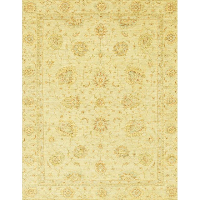 Ahgly Company Indoor Rectangle Abstract Mustard Yellow Oriental Area Rugs, 2' x 3'