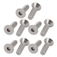 thumbnail image 1 of Unique Bargains 1/4-20 x 7/8' 304 Stainless Steel Flat Head Hex Socket Cap Screw 10pcs, 1 of 1