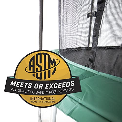Skywalker Trampolines 15-Foot Rectangle Trampoline with Enclosure Net & Basketball Hoop - Blue