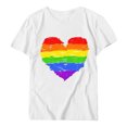 thumbnail image 1 of JIRNDf T-Shirt pour Femmes Hauts Tendance Été Imprimé Floral Col Rond Décontracté Manches Courtes Confortable Élégant Mignon T-Shirts Graphiques pour Femmes Chemises Blanc m, 1 of 4