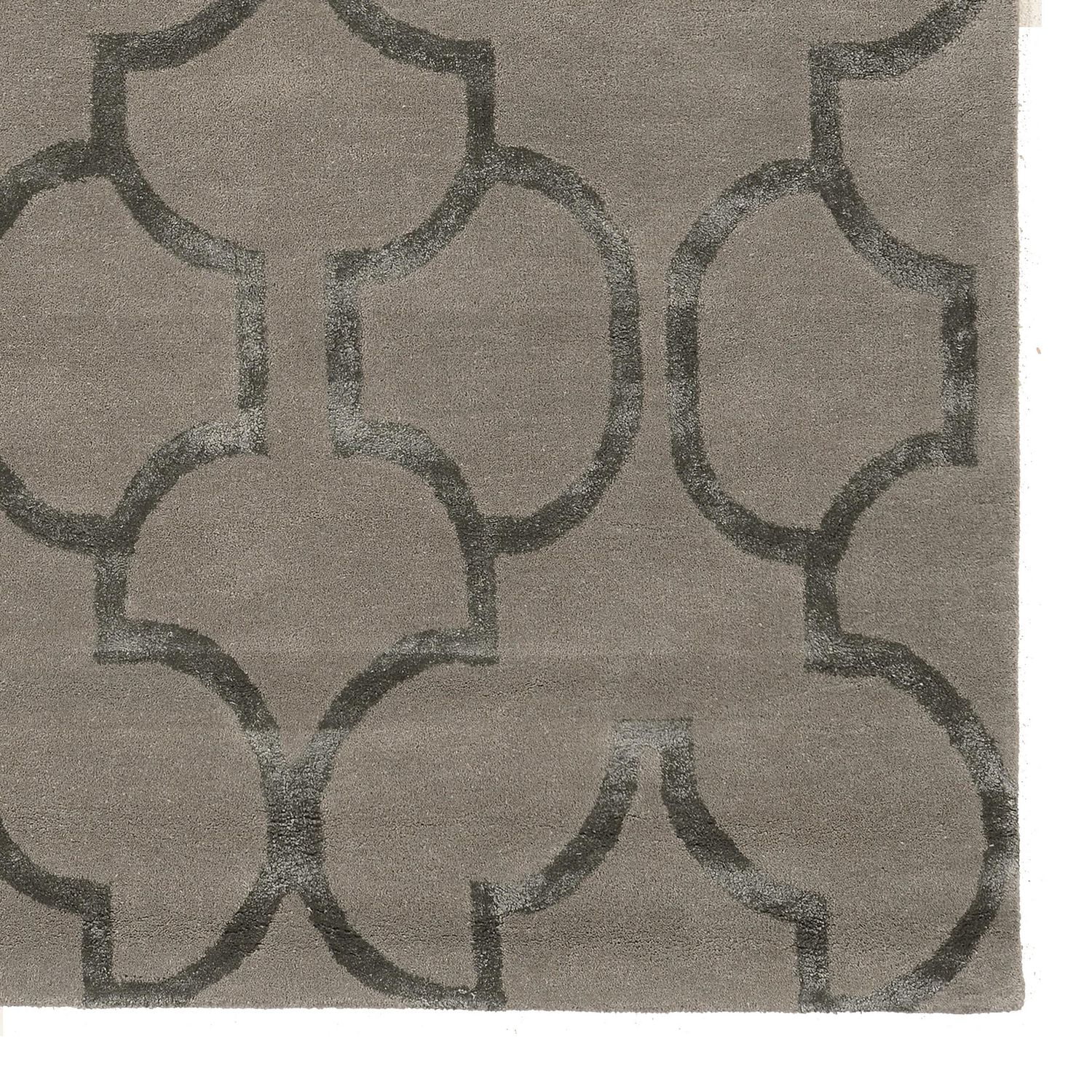 Tapis en Laine Aspire Géo ardoise de 8 pi x 11 pi