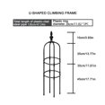 thumbnail image 2 of Plant Vine Rack Climbing Frame Obelisk Trellis Set Gardening Tools Household Spliced Steel Black Garden Tower Support, 2 of 5