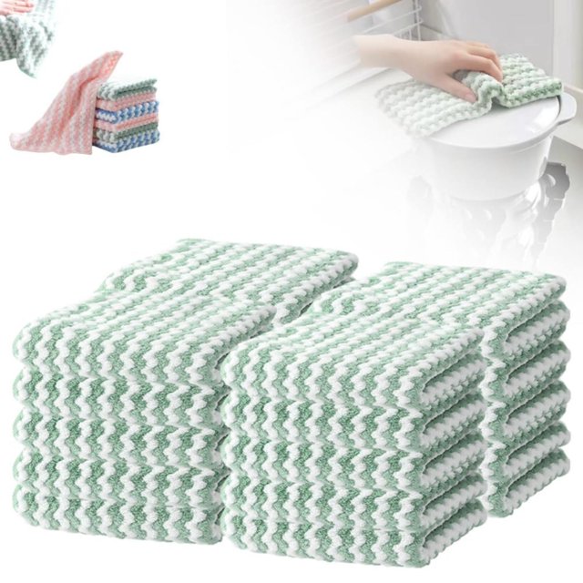Microfiber Towel TASTAN Premium Microfiber Cleaning Cloths - 5-Pack Super Absorbent Dish Towels for Kitchen & Dish Drying | Reusable, Lint-Free & Quick-Dry Cleaning Rags, Wash Cloths, C