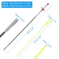 thumbnail image 2 of Unique Bargains Outil pour Enlever les Obstructions sur Drain 0,6 m, Déboucheur en Acier Inoxydable et 3 Pcs de Déboucheur en PP Vert, 2 of 4