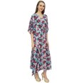 thumbnail image 3 of Bimba Caftan en Coton Long Kaftan Femme Robe de Nuit Kimono Rose Robe de Couverture-28, 3 of 5
