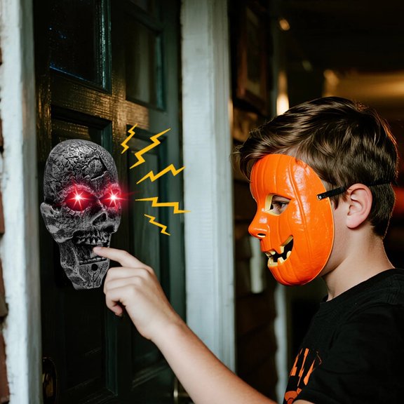 Halloween Doorbell Prank Toy Motion Activated Jump Scare Prop With Sound & Flashing For Holiday Scary Decorations And