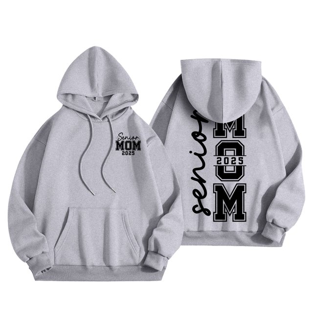 WEAIXIMIUNG Cropped Sweatshirt Jacket Ladies Senior Mom 2025 Shirt 2025 Graduating Class Sweatshirt T Shirt Alphabet Print Long Sleeved Hoodieladies Senior Mom 2025 Shirt 2025 Graduating Class