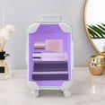 thumbnail image 3 of Mini Boîte de Rangement, Chariot de Simulation Marchable pour Cosmétiques, Étui de Rangement Transparent et Portable pour Maquillage, Petite Boîte de Décoration de Bureau pour Bijoux et Accessoires de Beauté, 3 of 4