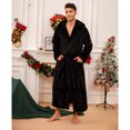 thumbnail image 3 of VULCANODON Mens Robe Big and Tall with Hood,Full Length Plush Robe for Men Long Fleece Bathrobe, 3 of 4