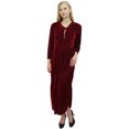 thumbnail image 3 of Phagun Robe Maxi Ample Bordeaux à Manches Longues pour Femme, Décontractée avec Poches-6, 3 of 5
