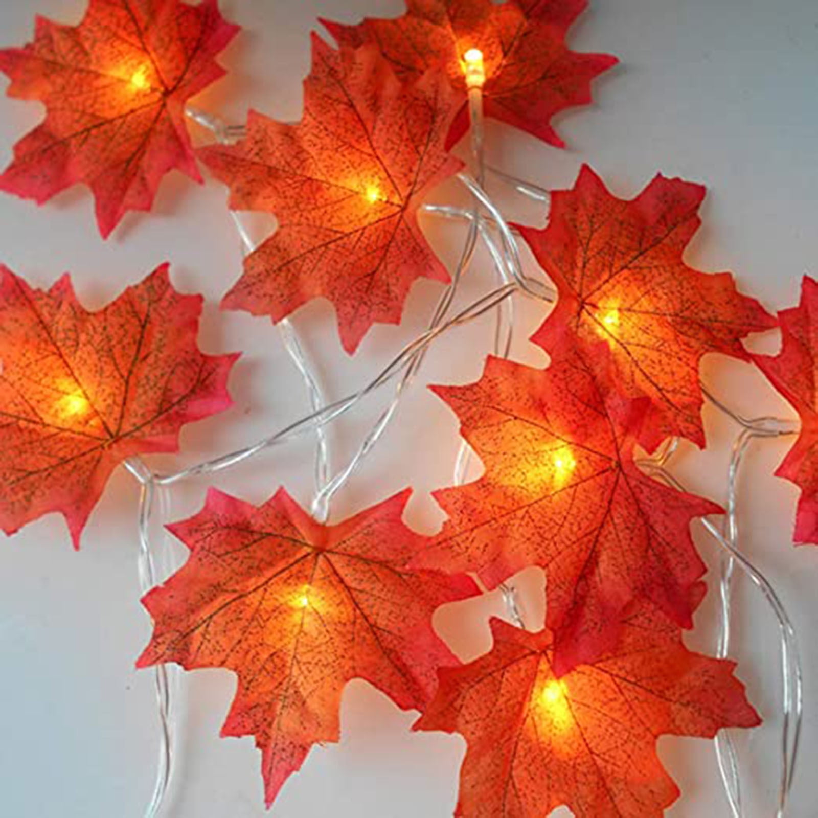 Suncoda LED Llight, 300cm 20Led Lighted Fall Maple Leaves Garland Party Bedroom Decoration