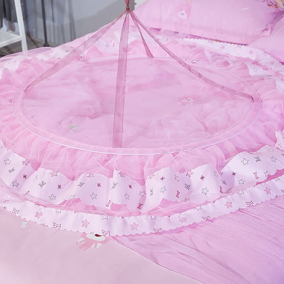 Round Canopy Lace Princess Style Mosquitto Net Bed Curtain for Children Bed Beautiful princess lace style
