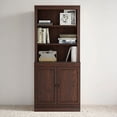thumbnail image 2 of VAUXHILL & CO. Halston Multi-Depth Bookcase, Adjustable Shelving Unit, Doors, Dark Cherry, 2 of 12