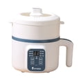 thumbnail image 2 of Tnarru Electric Hot Pot ,Dorm Lazy Pot ,Portable, 1.7 L Mini Hotpot Small Rice Cooker for Pasta Ramen Cooking Noodles Rice Travel With Steamer, 2 of 8