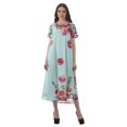 thumbnail image 1 of Moomaya Tunique à Manches Courtes pour Femmes, Robes de Cocktail en Coton Flex Imprimées, 1 of 5