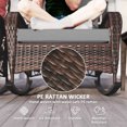 thumbnail image 4 of Outsunny 2 Pcs Rattan Rocking Chair with Soft Cushion for Garden, Grey, 4 of 10
