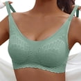 thumbnail image 1 of UPPADA Deal of the Day Prime Today Full Coverage Plus Size Bra Convenient Front Button Bras Cool Liftup Bra Super Gather Wireless Push-Up Bra Lifting Bras Breathable Underwear Bra, 1 of 4