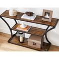 thumbnail image 1 of Safdie & Co. Console Table, 2 Shelfs, Brown Reclaimed Wood & Black Metal Legs., 1 of 2
