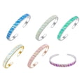 thumbnail image 2 of Xingzhi Delicate And Exquisite Fire Opals Stone Open Bangles Style Premium Wide Applicable Occasions Blue, 2 of 6
