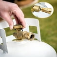 thumbnail image 2 of Propane Tank Adapter Converts POL to QCC1 Brass Propane Hose Adapter for All 1LB Propane BBQ Cylinders, 2 of 9