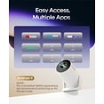 thumbnail image 3 of Magcubic Mini Projector 4K 1080P Support with WiFi 6 & BT 5.4 290 ANSI Brightness, Auto Vertical Keystone, 180 Degree Rotation, Portable Projector for Home Theater & Outdoor Movies HY300Pro White, 3 of 8
