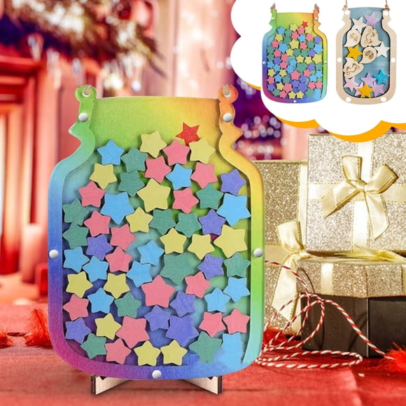 Vaidha Children's Prize Jar With Star And Classroom Prize Jar With Tokens Star Storage Tank With Ornaments
