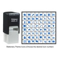 thumbnail image 2 of Printtoo Personalized Stationery Theme Icons Rubber Stamp Self Inking Stamper 24 mm-Blue, 2 of 7