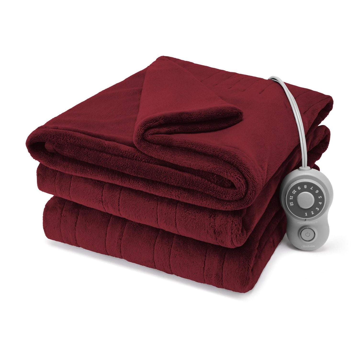 HEATED BLANKET 約125×70cm　Francfranc Sunbeam Twin, Full/Queen, King Velvet, 12 Heat Settings, 12-Hour