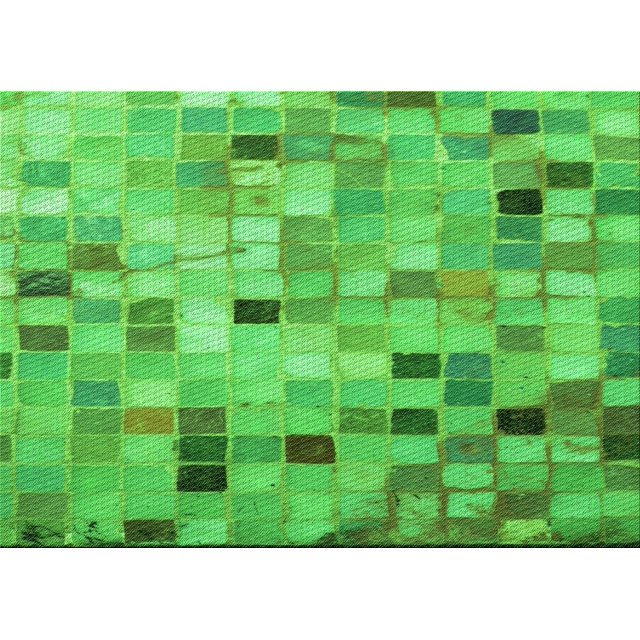 Ahgly Tapis Rectangulaire Lavable en Machine Intérieur Transitionnel Vert Néon, 2 Pieds x 4 Pieds