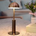 thumbnail image 3 of Baohd Dimmable Bedside Table Lamp Elegant Bar Decor Battery Powered Mushroom Bronze 1Set, 3 of 6